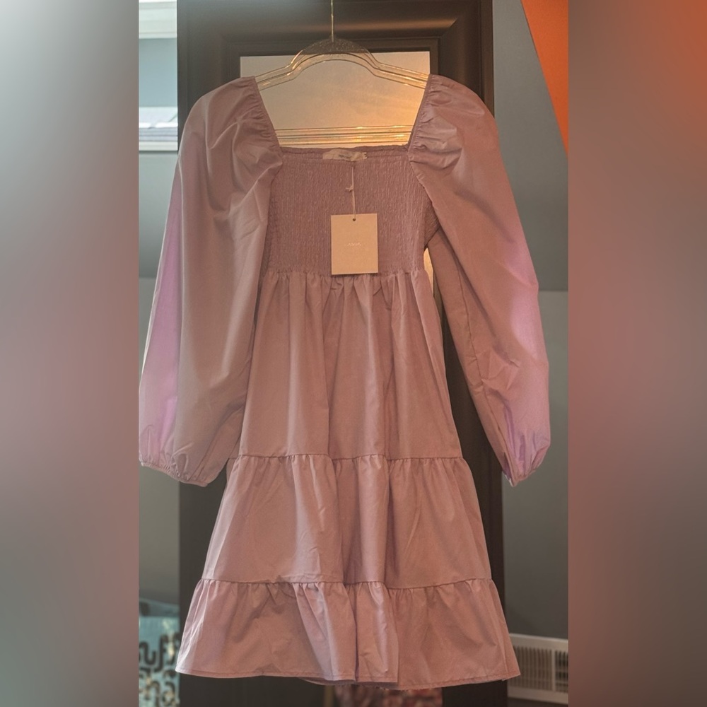 70/21 Tiered Smocked Lavender Women's Dress - Picture 8 of 11